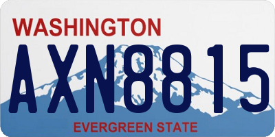 WA license plate AXN8815