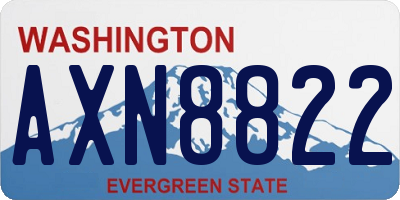 WA license plate AXN8822