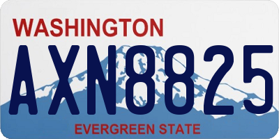 WA license plate AXN8825