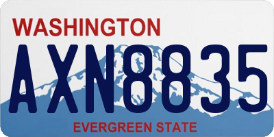 WA license plate AXN8835