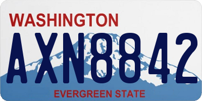 WA license plate AXN8842