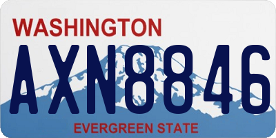 WA license plate AXN8846