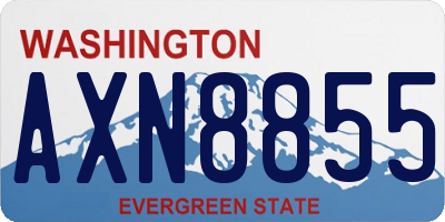 WA license plate AXN8855