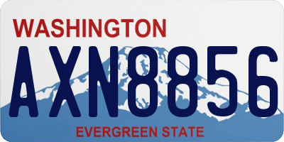 WA license plate AXN8856