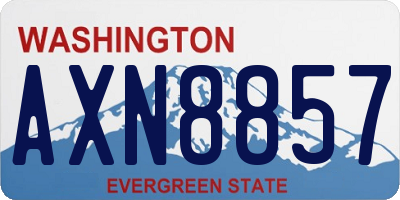 WA license plate AXN8857
