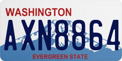 WA license plate AXN8864