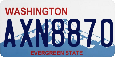 WA license plate AXN8870