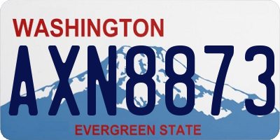 WA license plate AXN8873