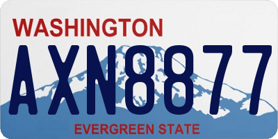 WA license plate AXN8877