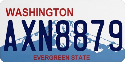 WA license plate AXN8879