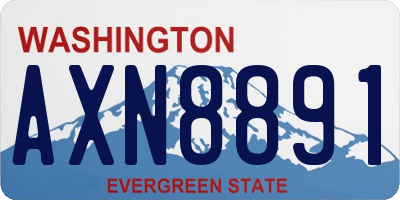 WA license plate AXN8891