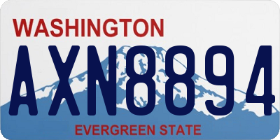 WA license plate AXN8894