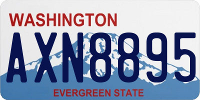 WA license plate AXN8895