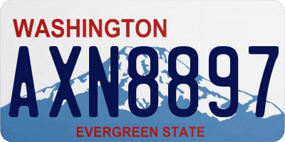 WA license plate AXN8897