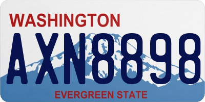 WA license plate AXN8898