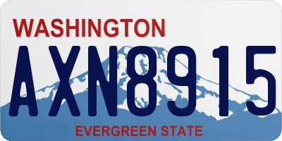 WA license plate AXN8915