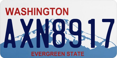 WA license plate AXN8917