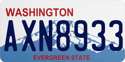 WA license plate AXN8933