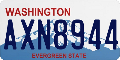 WA license plate AXN8944