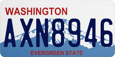 WA license plate AXN8946