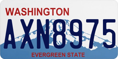 WA license plate AXN8975