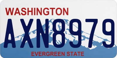 WA license plate AXN8979