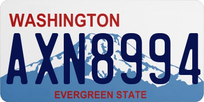 WA license plate AXN8994