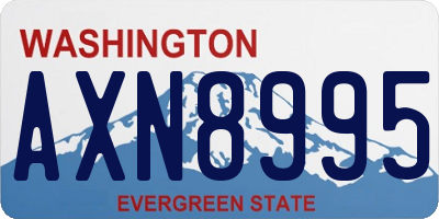 WA license plate AXN8995