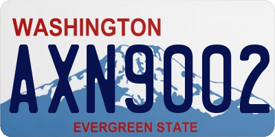 WA license plate AXN9002