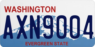 WA license plate AXN9004