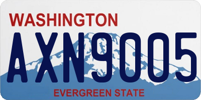 WA license plate AXN9005