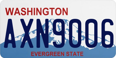 WA license plate AXN9006