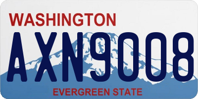 WA license plate AXN9008