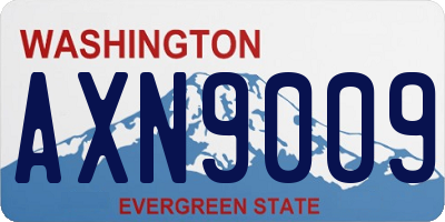 WA license plate AXN9009