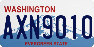 WA license plate AXN9010