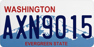 WA license plate AXN9015