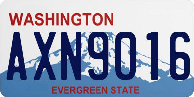 WA license plate AXN9016