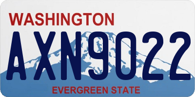 WA license plate AXN9022