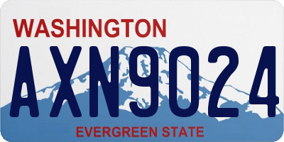WA license plate AXN9024