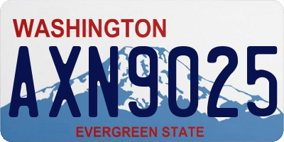 WA license plate AXN9025