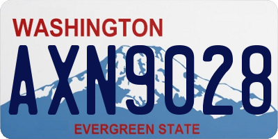 WA license plate AXN9028