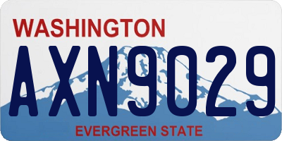 WA license plate AXN9029
