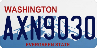 WA license plate AXN9030