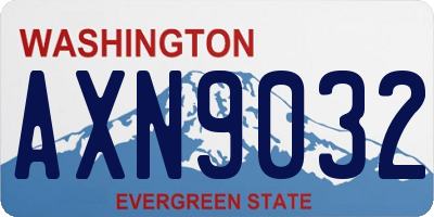 WA license plate AXN9032