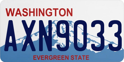 WA license plate AXN9033