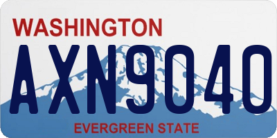 WA license plate AXN9040