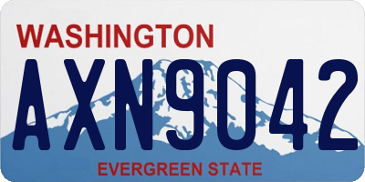 WA license plate AXN9042