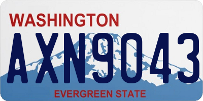 WA license plate AXN9043
