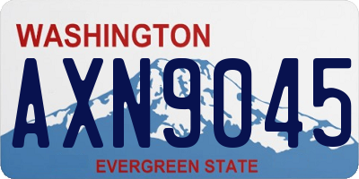 WA license plate AXN9045