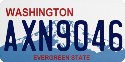 WA license plate AXN9046